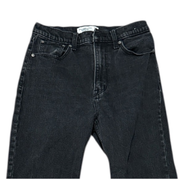 Abercrombie & Fitch Black Ankle Straight Leg Ultra Rose Sz 27 - Picture 3 of 4
